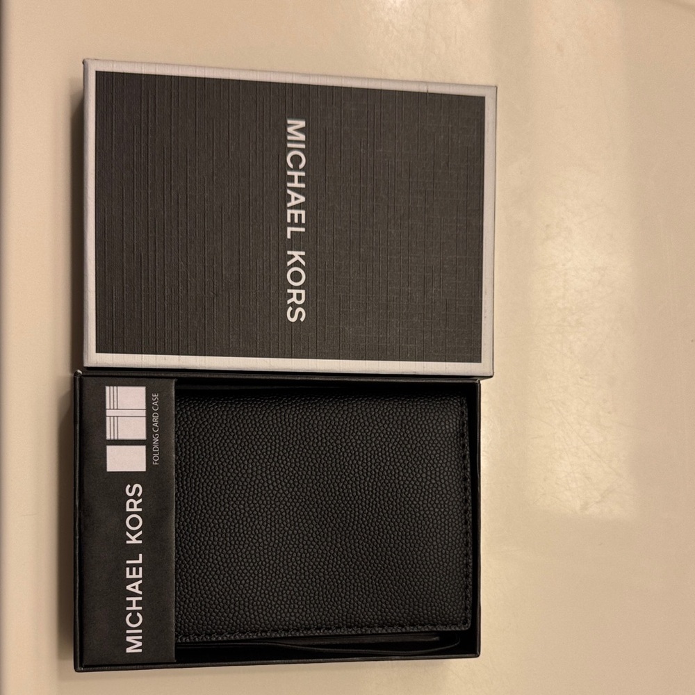 Michael Kors Textured Black Card Holder